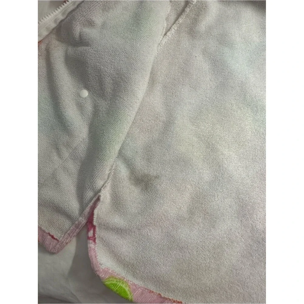 Tommy Bahama Pink Hooded Fruit-Print Kids Bath Robe